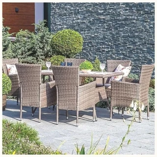 Комплект плетеной мебели AFM-195-6Pcs Beige (6+1)