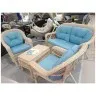 Плетеный комплект для отдыха из искусственного ротанга LV-520 White-Blue