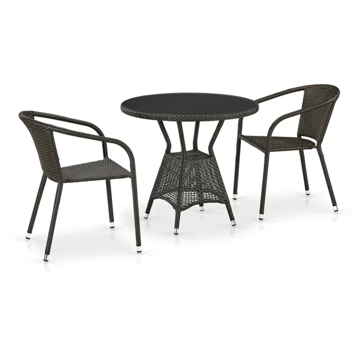 Комплект плетеной мебели T707ANS/Y137C-W53 2Pcs Brown