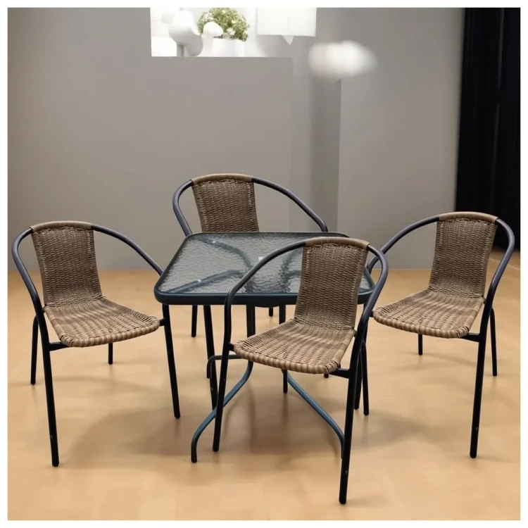 Комплект мебели Асоль LRC-02/LRT04-70x70 Light Brown (4+1)
