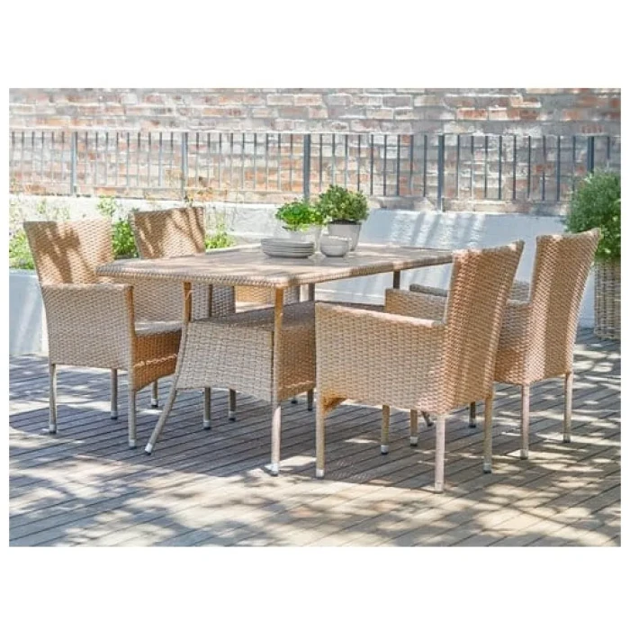 Комплект плетеной мебели AM-196/T196 Beige (4+1)