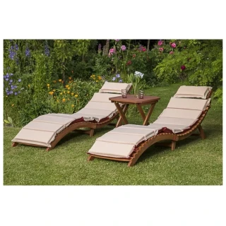 Комплект шезлонги и столик AFM-803A-T133 Beige (2+1)