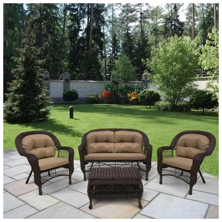 Плетеный комплект для отдыхаLV-520BB Brown-Beige