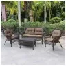 Плетеный комплект для отдыхаLV-520BB Brown-Beige