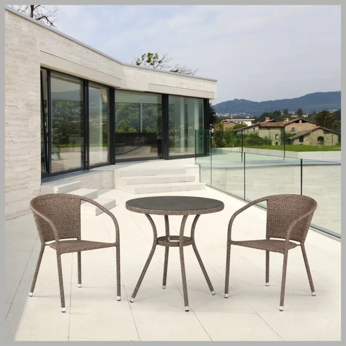 Комплект плетеной мебели T282ANT/Y137C-W56 Light brown